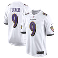 Men s Nike Justin Tucker White Baltimore Ravens Game Jersey