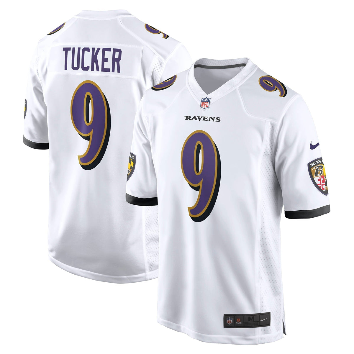 Men s Nike Justin Tucker White Baltimore Ravens Game Jersey