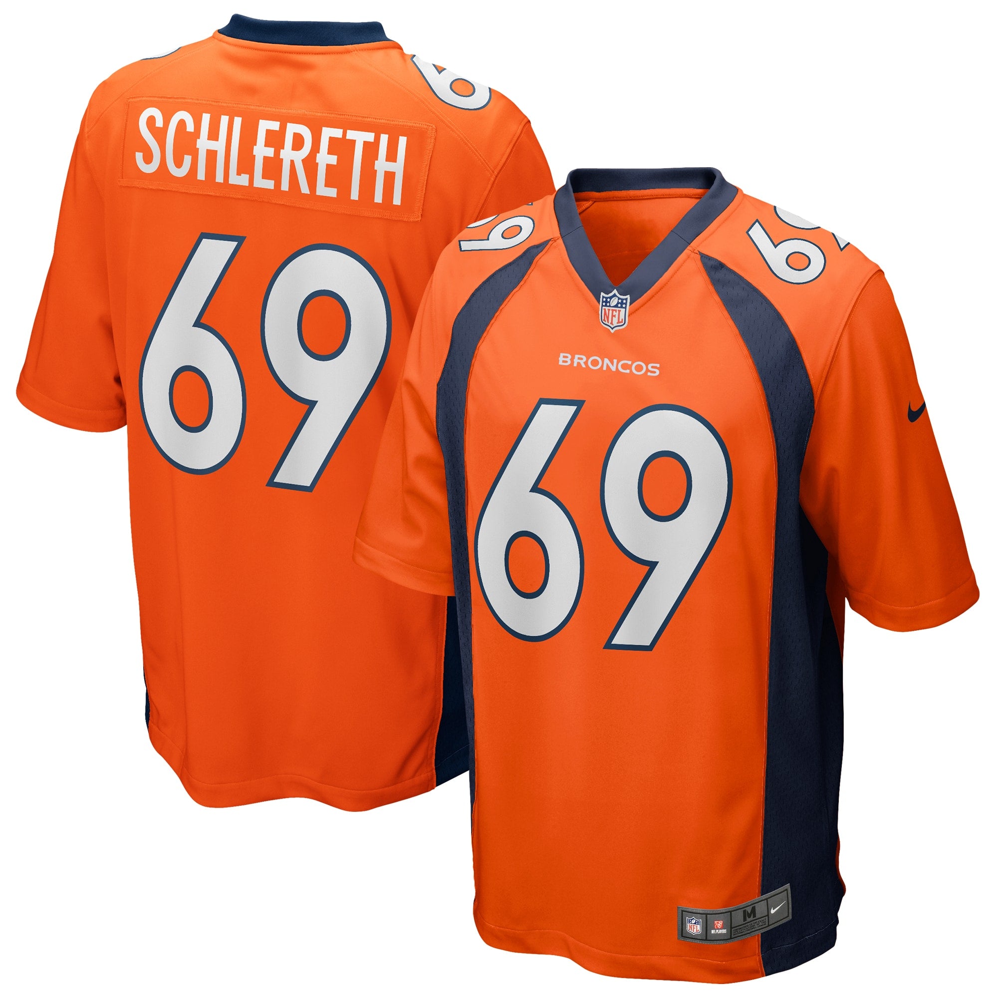 Mark Schlereth Denver Broncos Nike Game Retired Player Jersey   Orange