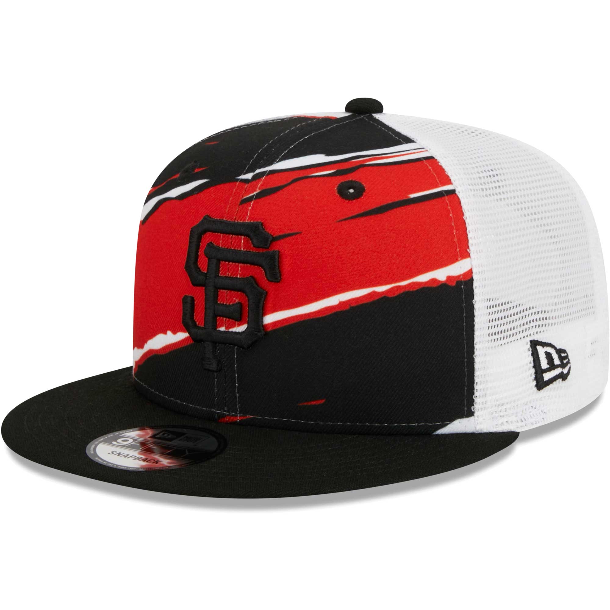 San Francisco Giants New Era Tear Trucker 9FIFTY Snapback Hat - Black