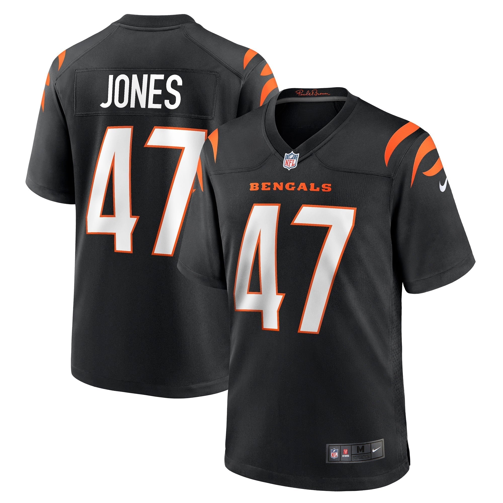 Men s Nike Keandre Jones Black Cincinnati Bengals Game Jersey