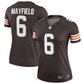 Women s Nike Baker Mayfield Brown Cleveland Browns Legend Player Jersey