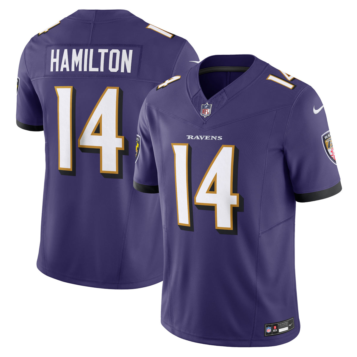 Kyle Hamilton Baltimore Ravens Nike Vapor F.U.S.E. Limited Jersey   Purple
