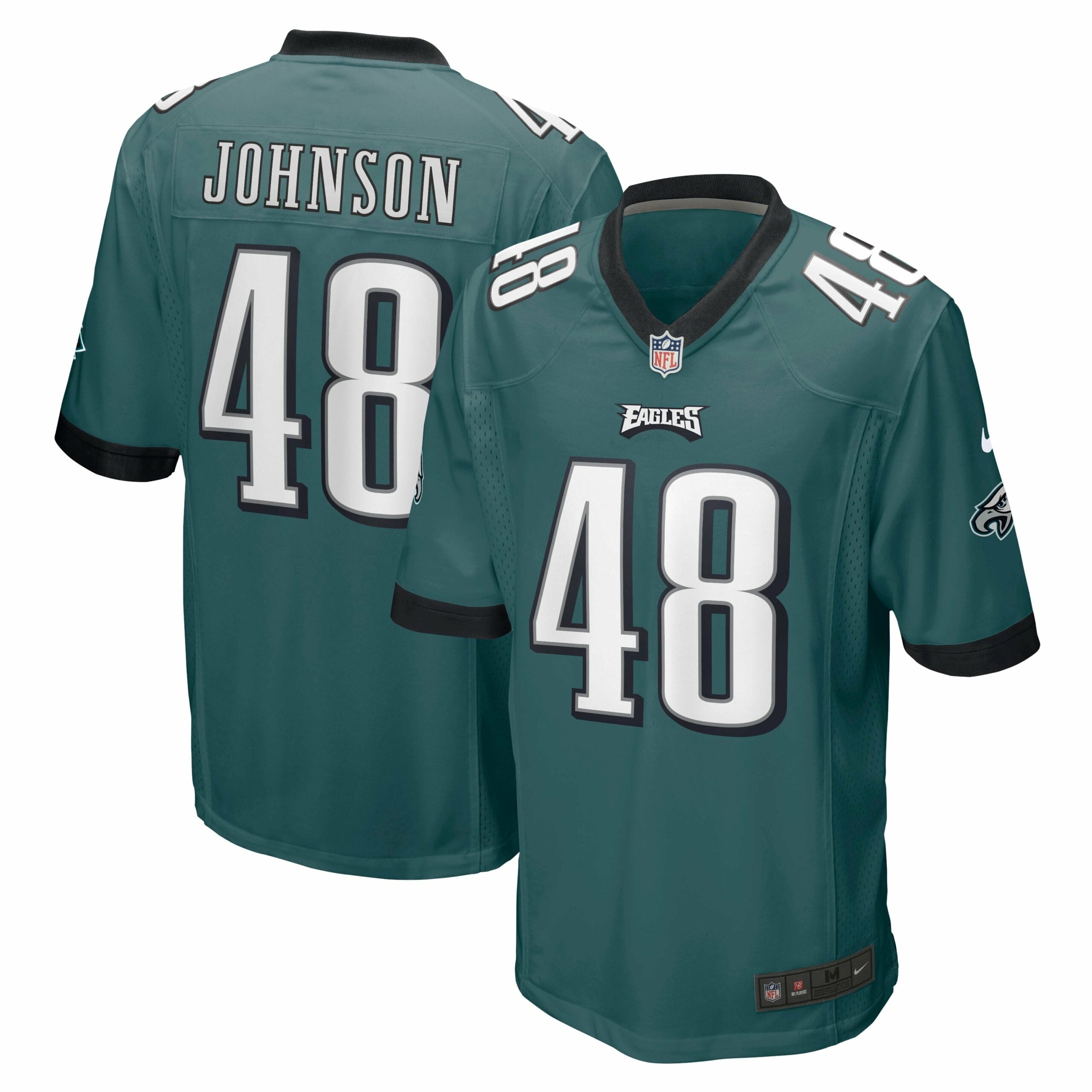 Men s Nike Patrick Johnson Midnight Green Philadelphia Eagles Game Player Jersey