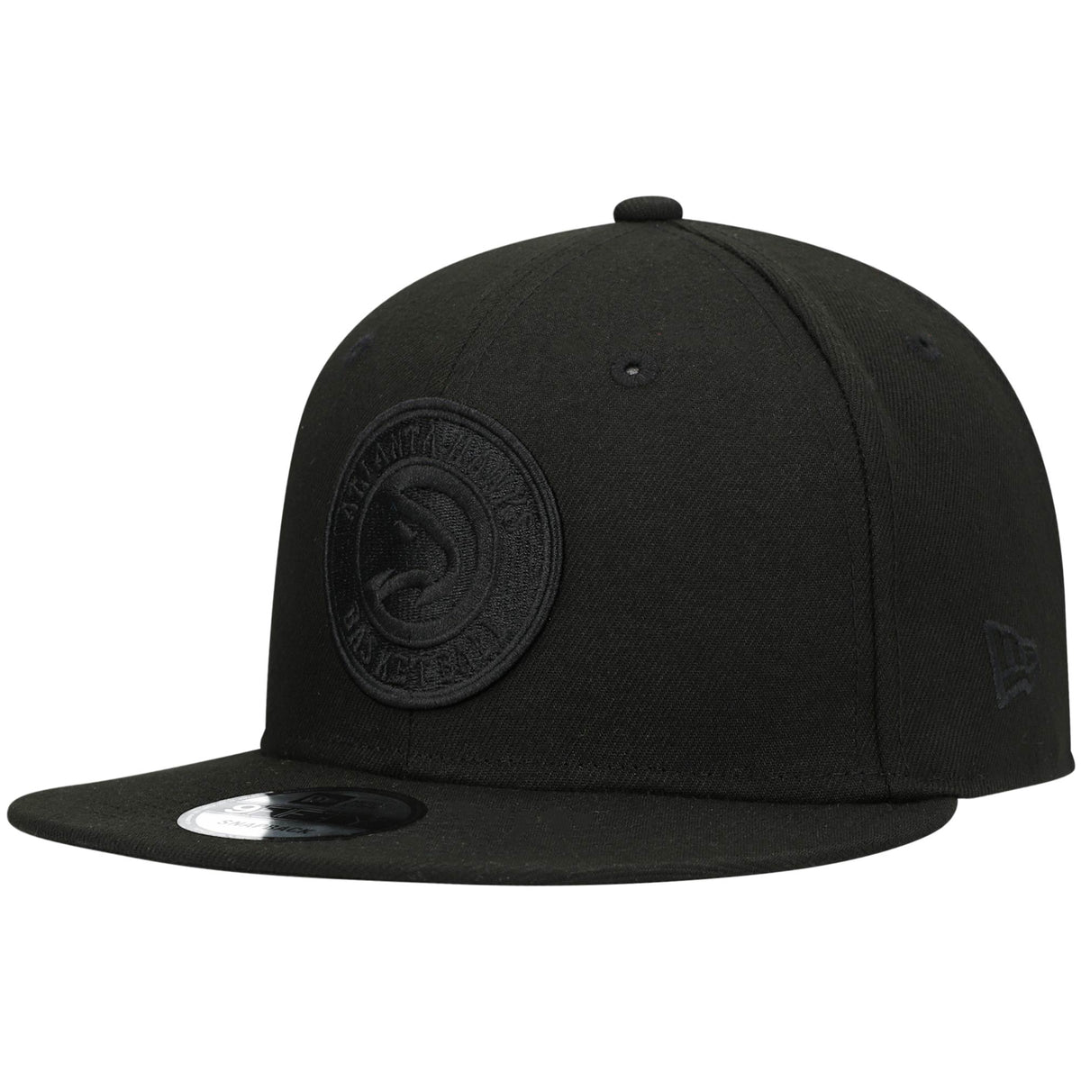 Atlanta Hawks, NBA Jerseys New Era Black On Black 9FIFTY Snapback Hat