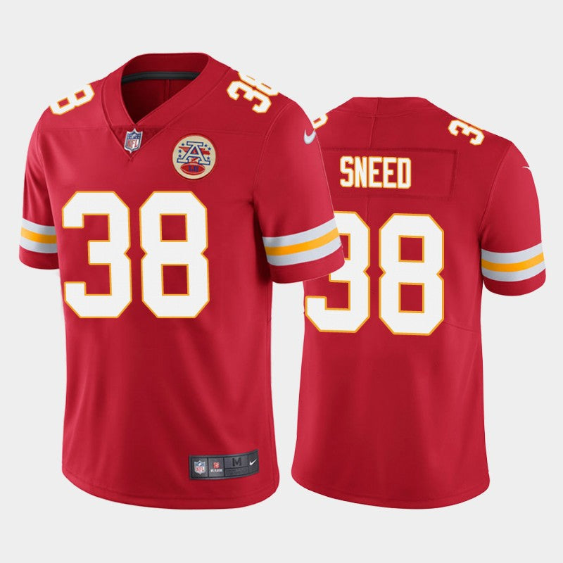 Men s Kansas City Chiefs  L Jarius Sneed Red Vapor Untouchable Limited Stitched Jerseys