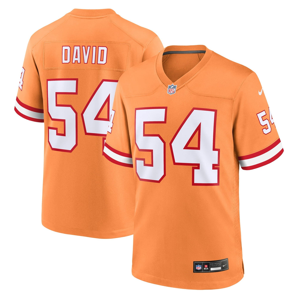 Men s Nike Lavonte David Orange Tampa Bay Buccaneers Throwback Game Jersey