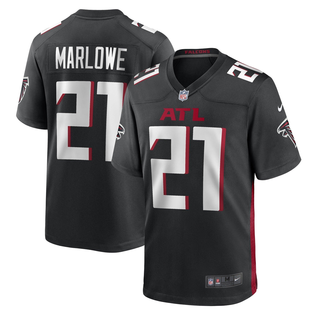 Men s Nike Dean Marlowe Black Atlanta Falcons Game Player Jersey