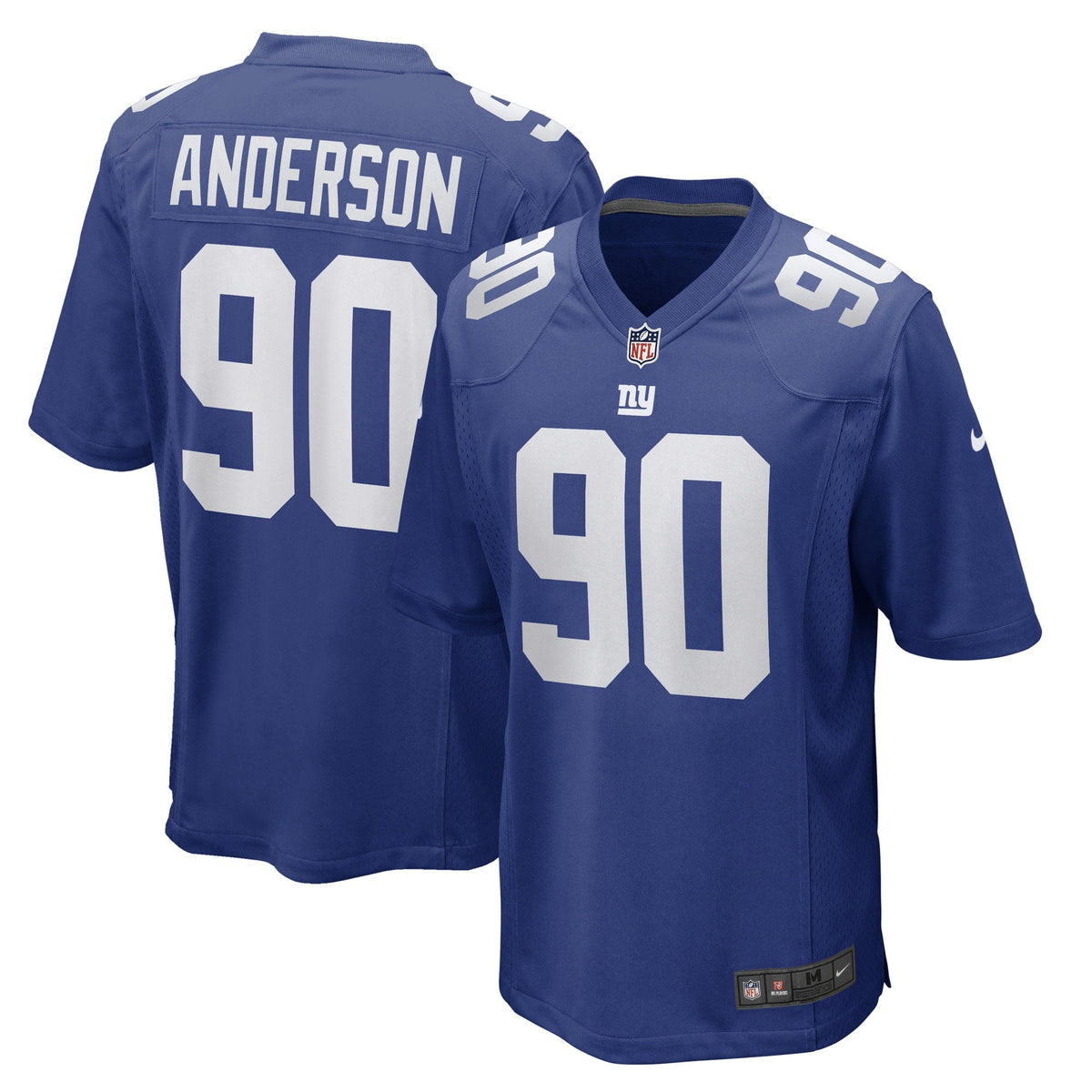 Men s Nike Ryder Anderson Royal New York Giants Game Player Jersey