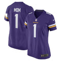 Women s Nike Number 1 Mom Purple Minnesota Vikings Game Jersey