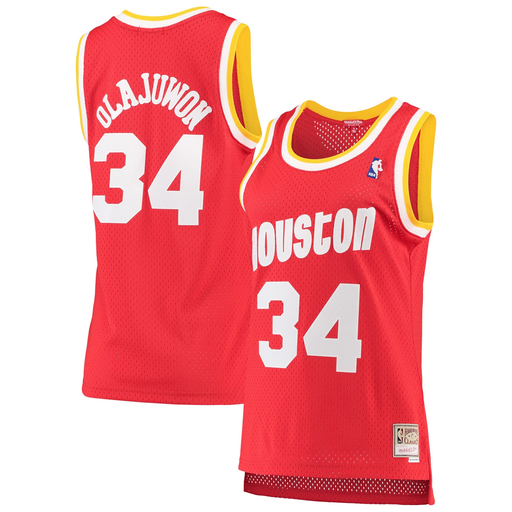 Hakeem Olajuwon Houston Rockets Mitchell & Ness Women's 1993-94 Hardwood Classics Swingman Jersey - Red