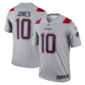 Mac Jones New England Patriots Nike Inverted Legend Jersey   Gray