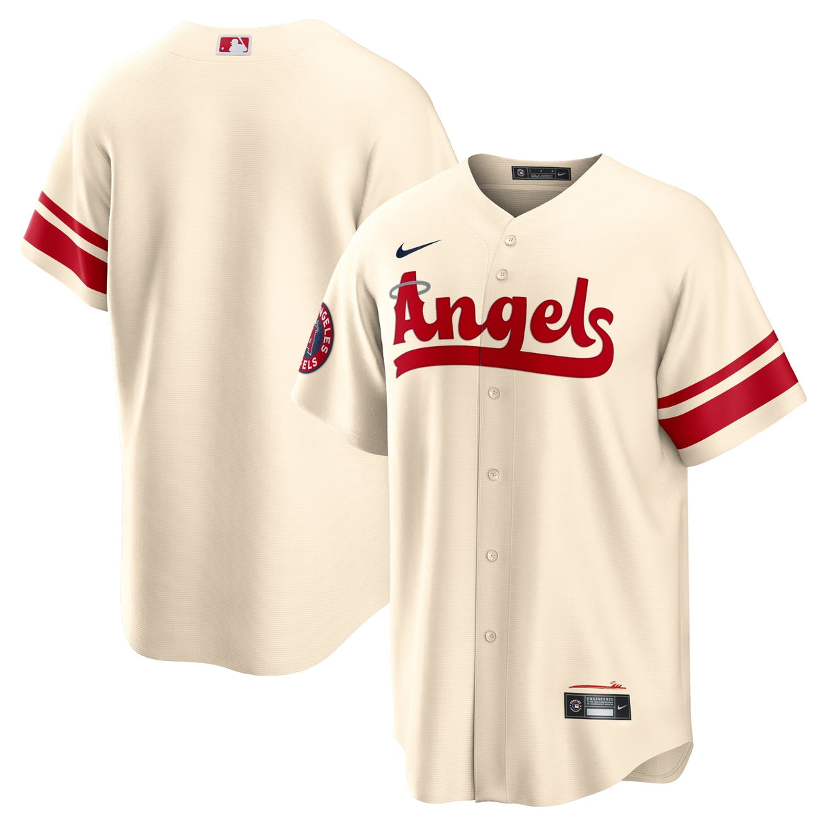 Men's Nike Cream Los Angeles Angels 2022 City Connect Replica Team Jersey