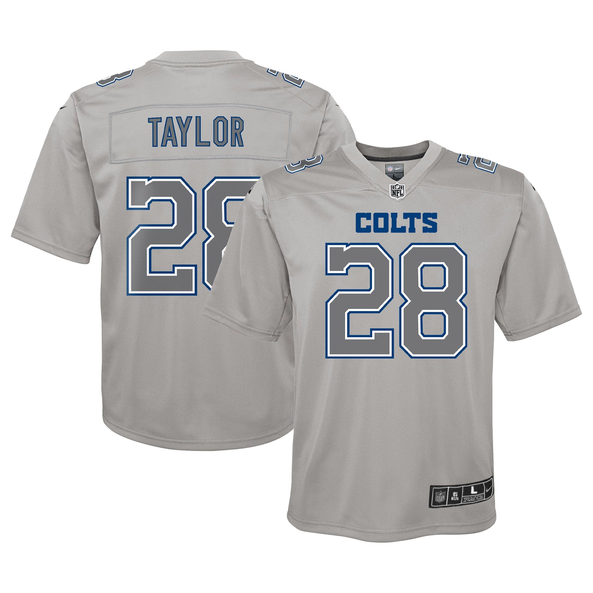 Jonathan Taylor Indianapolis Colts Nike Youth Atmosphere Game Jersey   Gray