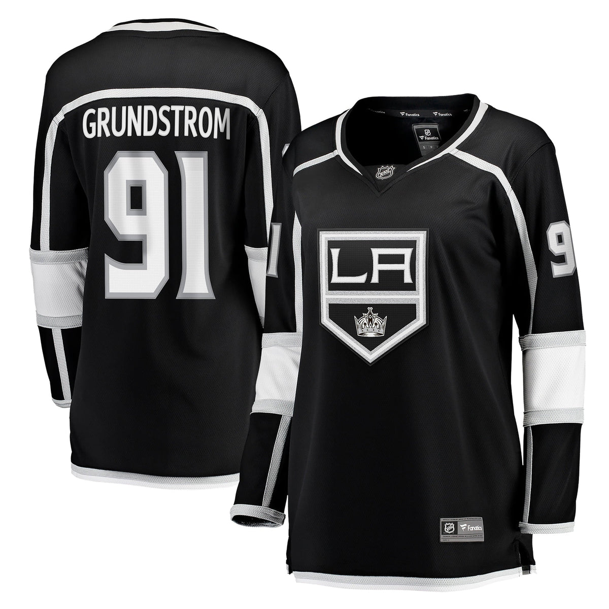 Women's Fanatics Branded Carl Grundstrom Black Los Angeles Kings Home Breakaway Player Jersey
