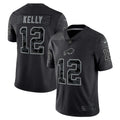 Men s Nike Jim Kelly Black Buffalo Bills Retired Player RFLCTV Limited Jersey