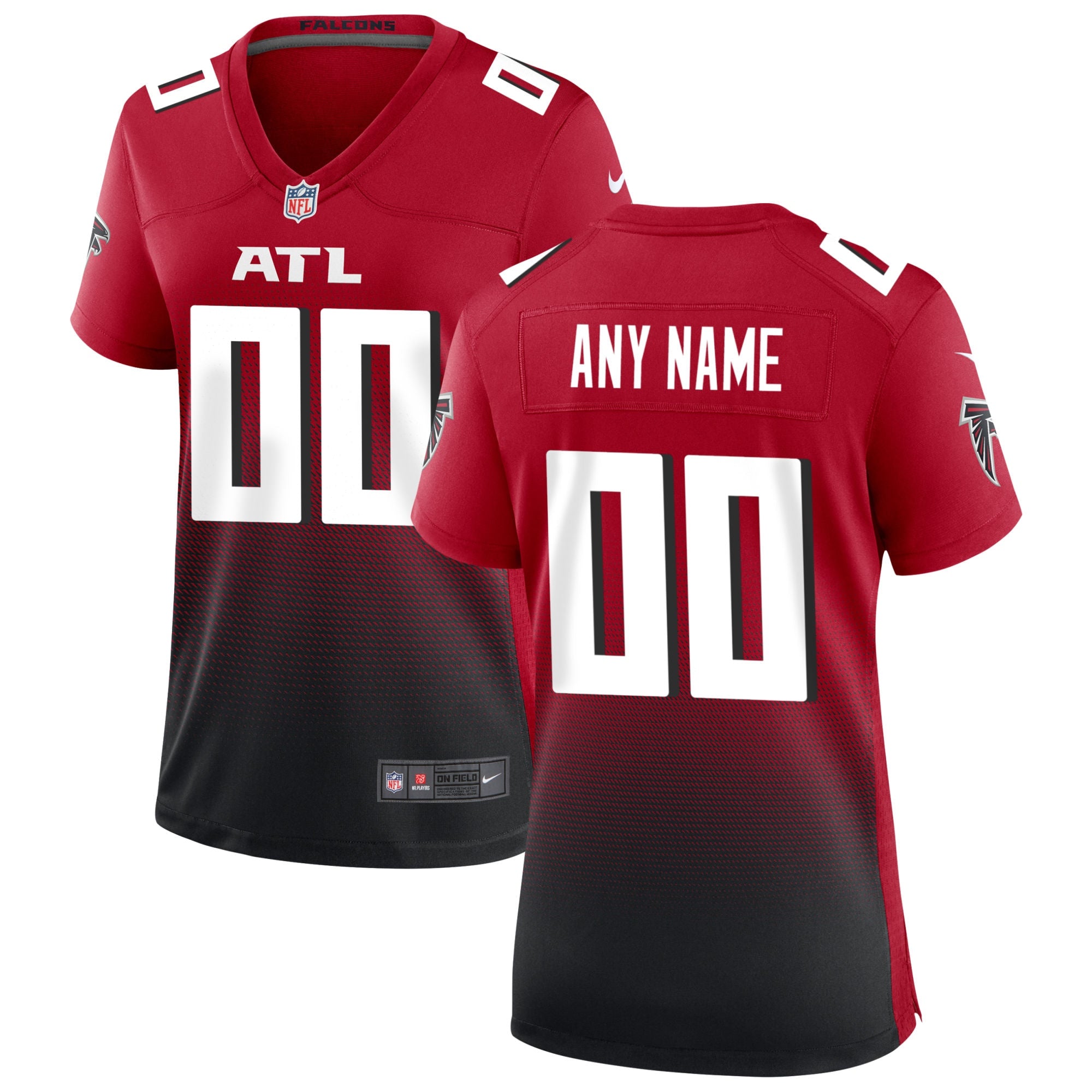 Atlanta Falcons Nike Women s Alternate Custom Game Jersey   Red