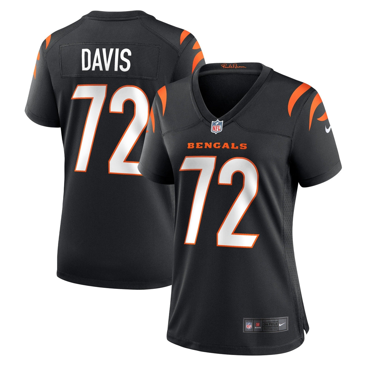 Women s Nike Domenique Davis Black Cincinnati Bengals Game Player Jersey