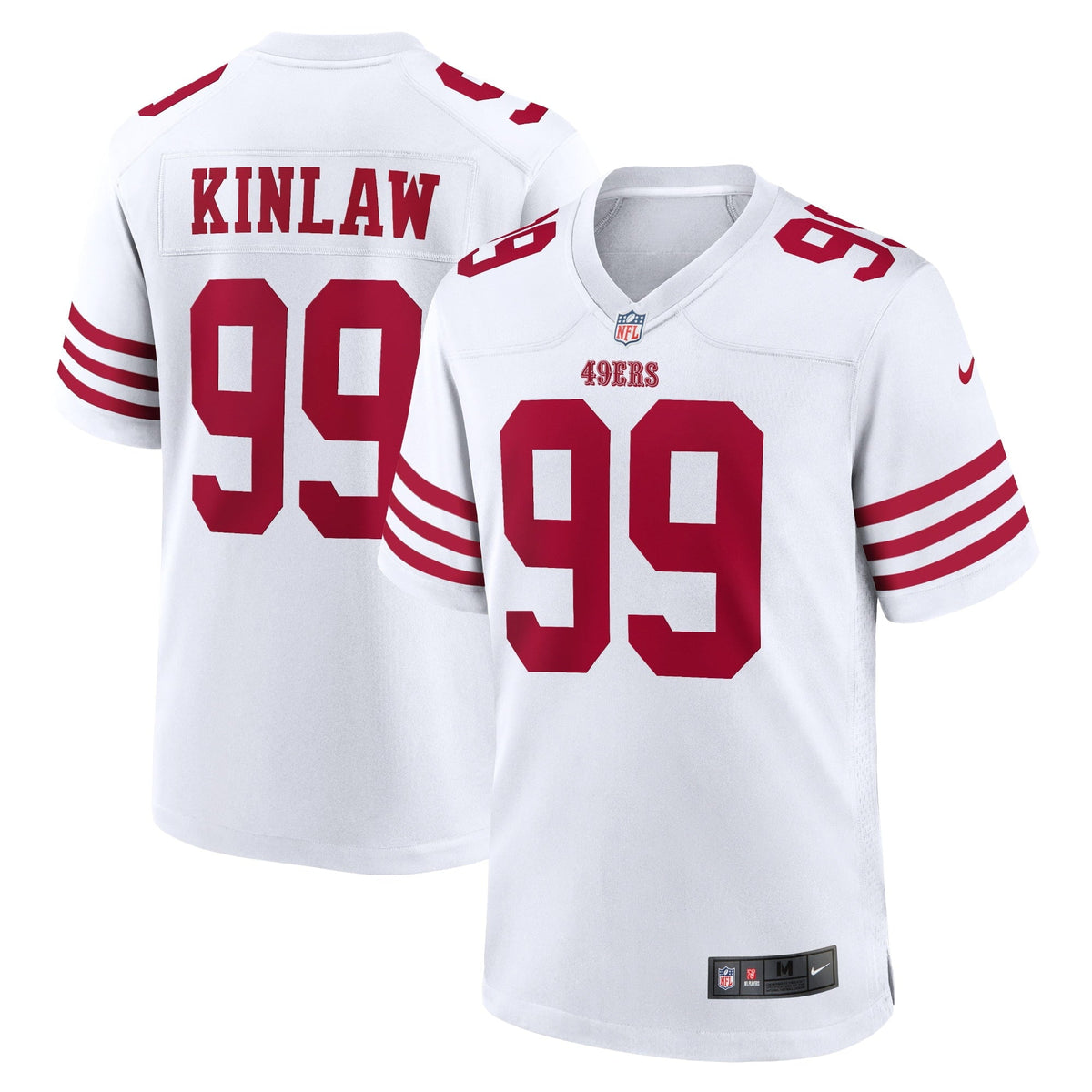 Men s Nike Javon Kinlaw White San Francisco 49ers Player Game Jersey