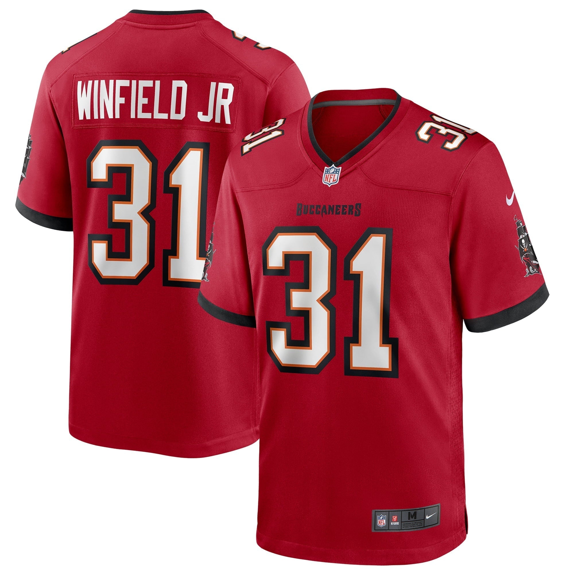 Men s Nike Antoine Winfield Jr. Red Tampa Bay Buccaneers Game Jersey