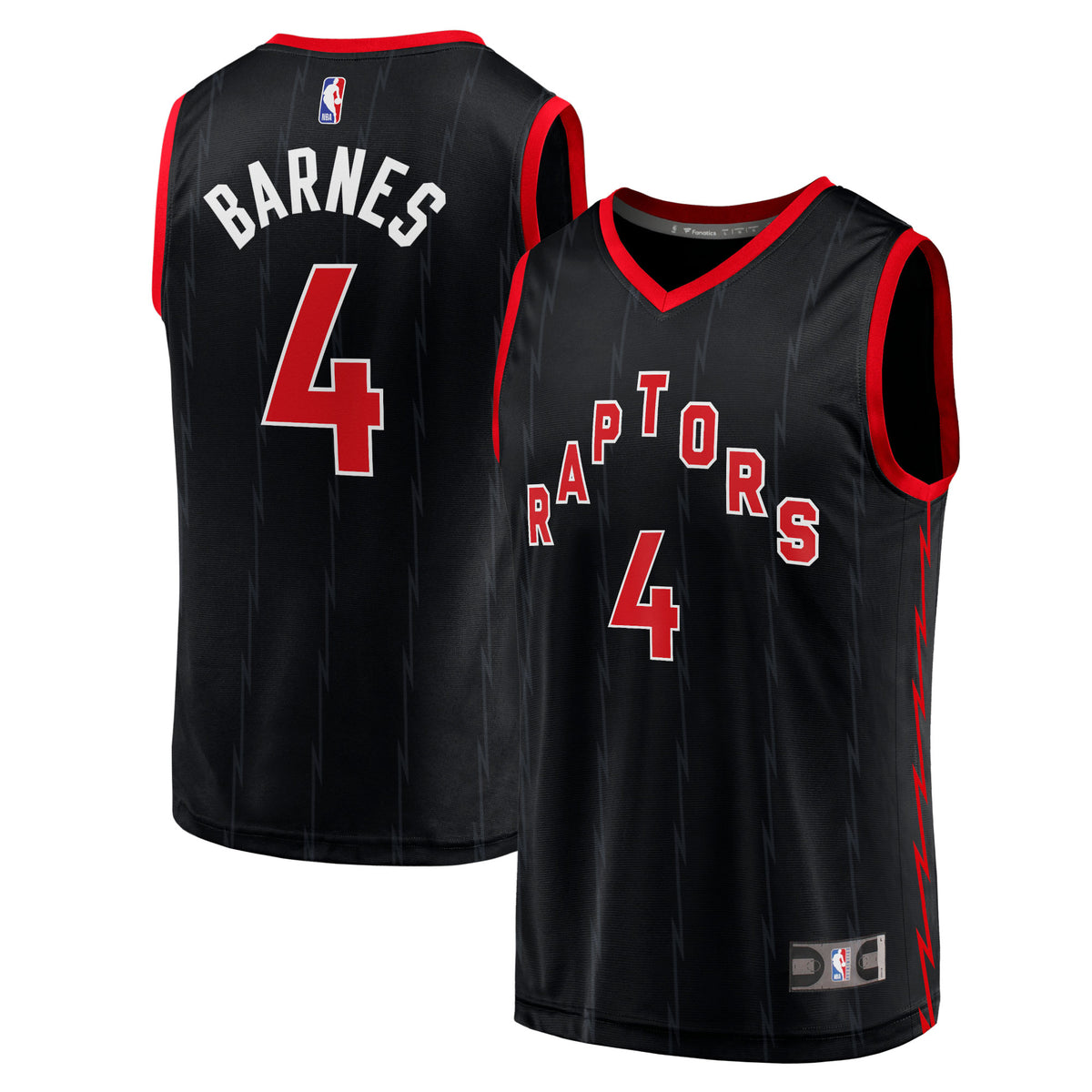 Scottie Barnes Toronto Raptors Fanatics Branded Youth 2021/22 Fast Break Player Jersey - Statement Edition - Black