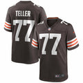 Men s Nike Wyatt Teller Brown Cleveland Browns Game Jersey