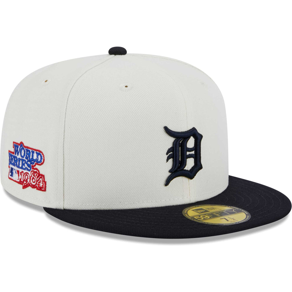 Detroit Tigers New Era Retro 59FIFTY Fitted Hat - Stone/Navy