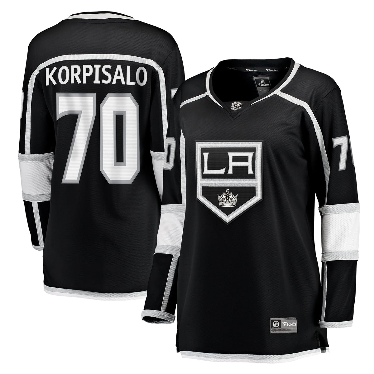Women's Fanatics Branded Joonas Korpisalo Black Los Angeles Kings Home Breakaway Jersey