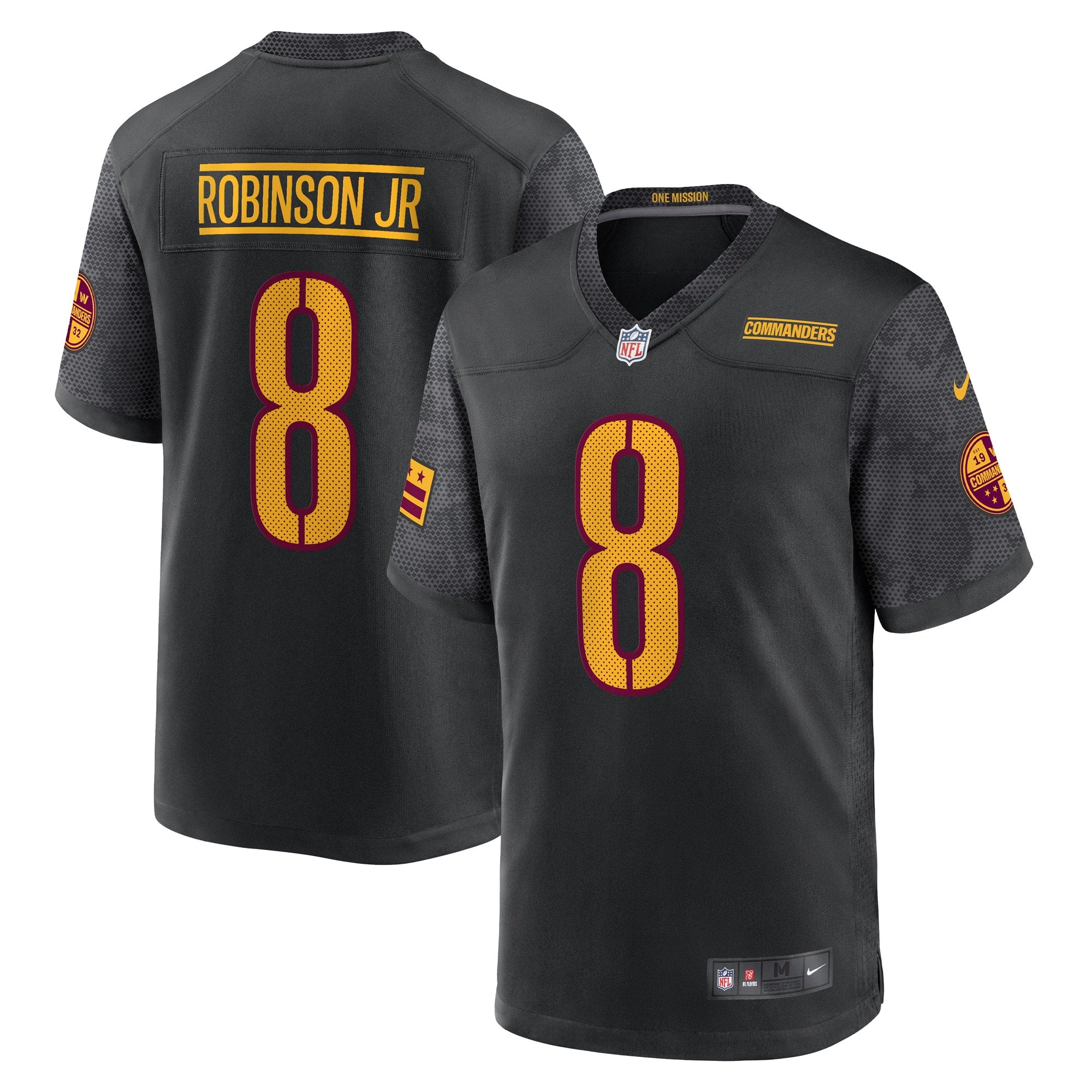 Brian Robinson Jr. Washington Commanders Nike Alternate Game Jersey   Black