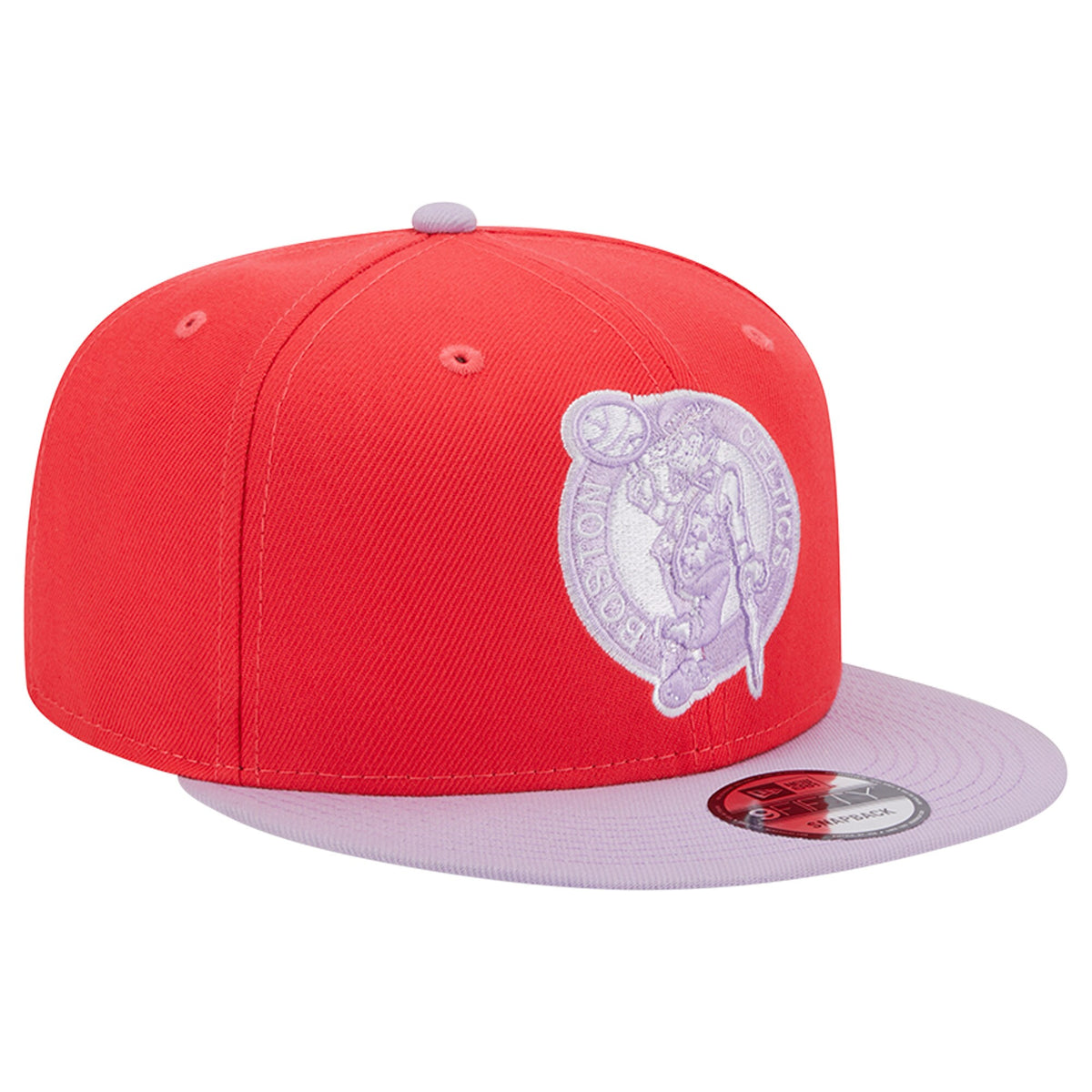 Boston Celtics New Era 2-Tone Color Pack 9FIFTY Snapback Hat - Red/Lavender