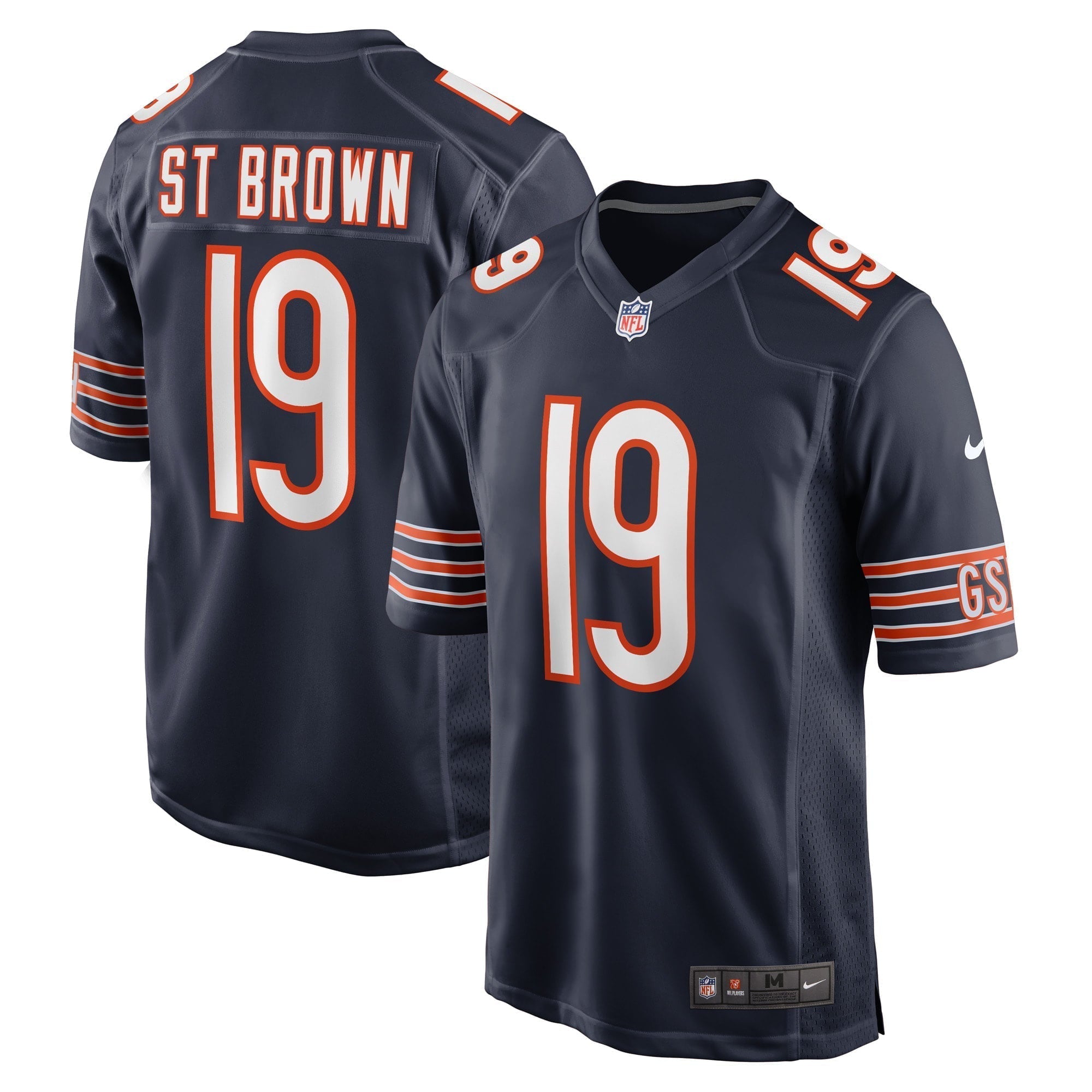 Men s Nike Equanimeous St. Brown Navy Chicago Bears Game Player Jersey