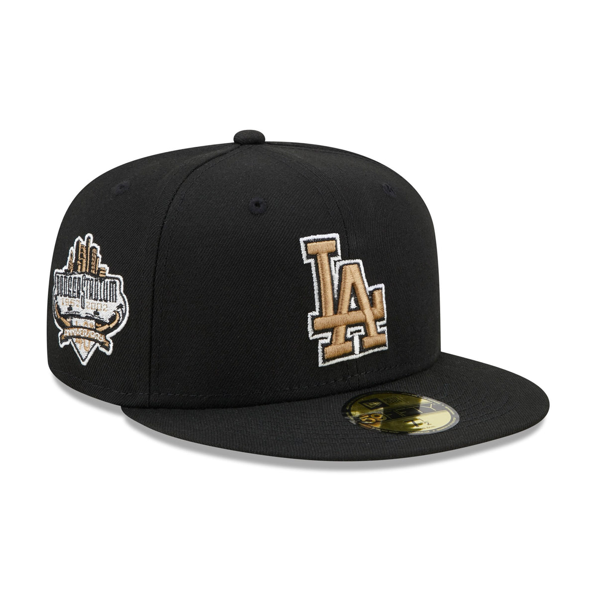 Los Angeles Dodgers New Era Wheat Undervisor 59FIFTY Fitted Hat - Black