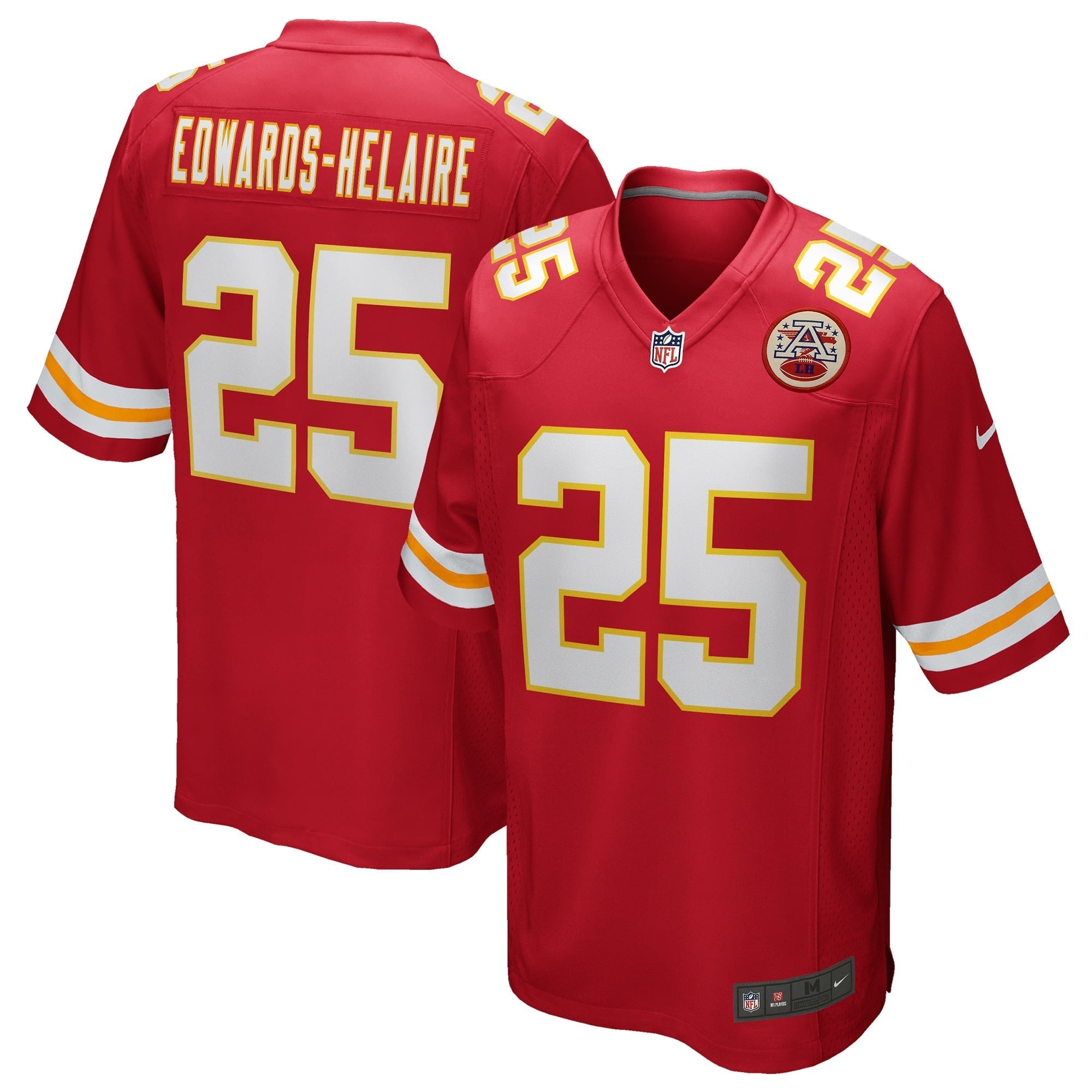 Men s Nike Clyde Edwards-Helaire Red Kansas City Chiefs Game Jersey