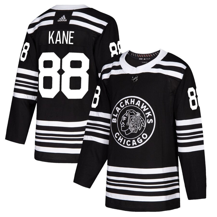 Men's Chicago Blackhawks Patrick Kane adidas Black Alternate 2019/20 Authentic Player Jersey