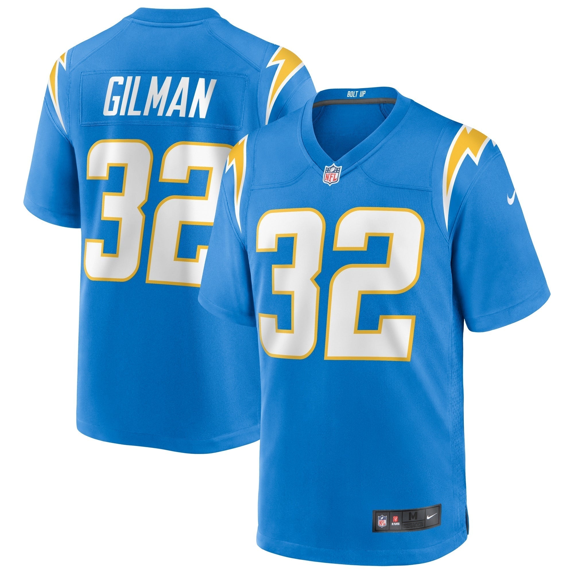 Men s Nike Alohi Gilman Powder Blue Los Angeles Chargers Game Jersey