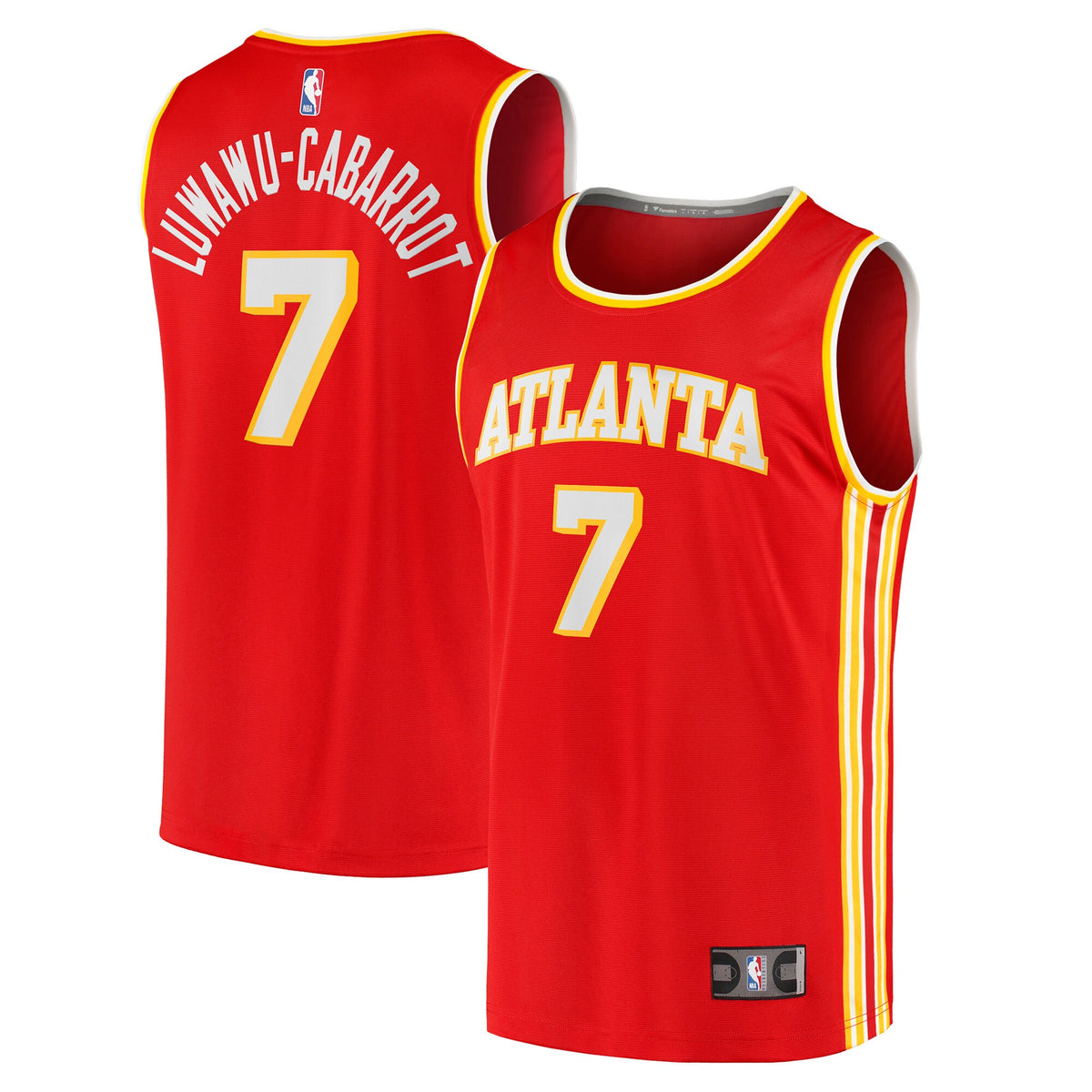 Timothe Luwawu-Cabarrot Atlanta Hawks, NBA Jerseys Fanatics Branded Youth 2021/22 Fast Break Replica Jersey - Icon Edition - Red
