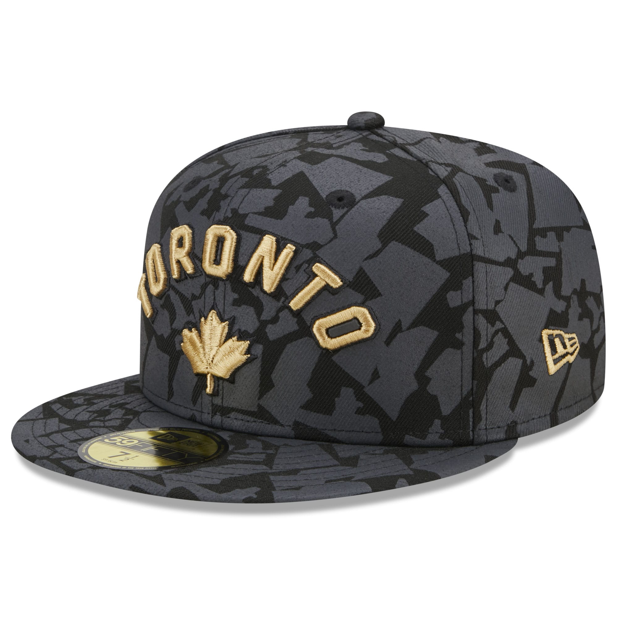 Toronto Raptors New Era 2022/23 City Edition Official 59FIFTY Fitted Hat - Gray