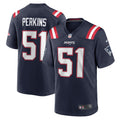 Men s Nike Ronnie Perkins Navy New England Patriots Game Jersey