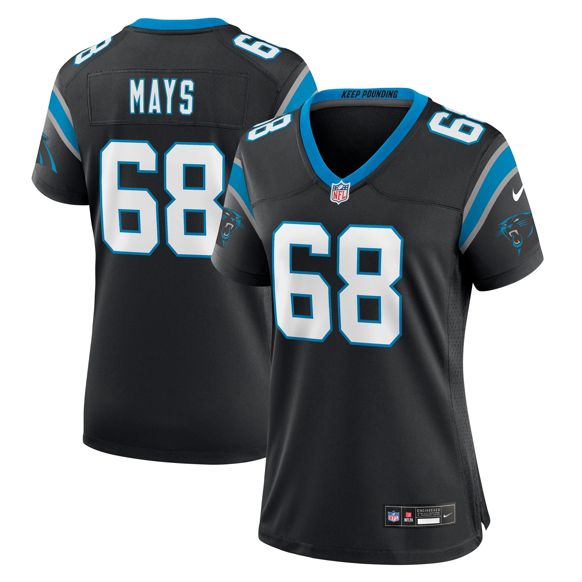 Cade Mays Carolina Panthers Nike Women s Team Game Jersey    Black