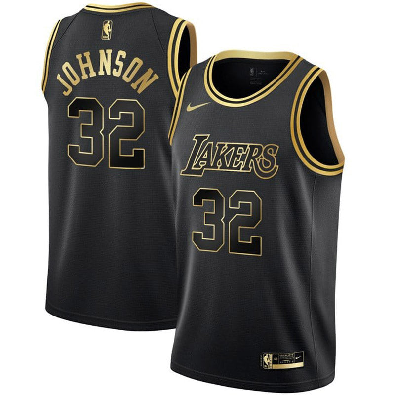 Men's Los Angeles Lakers Magic Johnson City Edition Jersey - Black/Gold