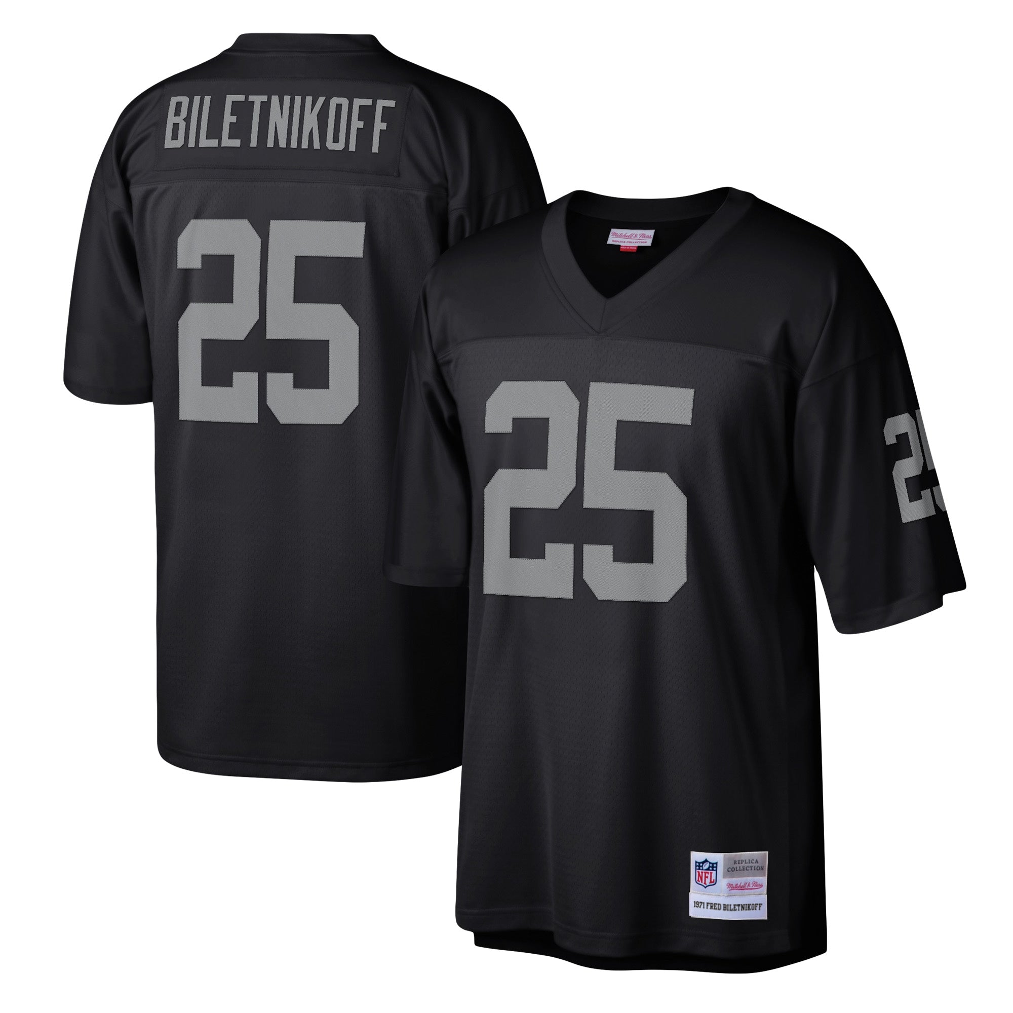 Fred Biletnikoff Las Vegas Raiders Mitchell   Ness Legacy Replica Jersey   Black