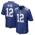 Men s Nike Davis Webb Royal New York Giants Game Player Jersey