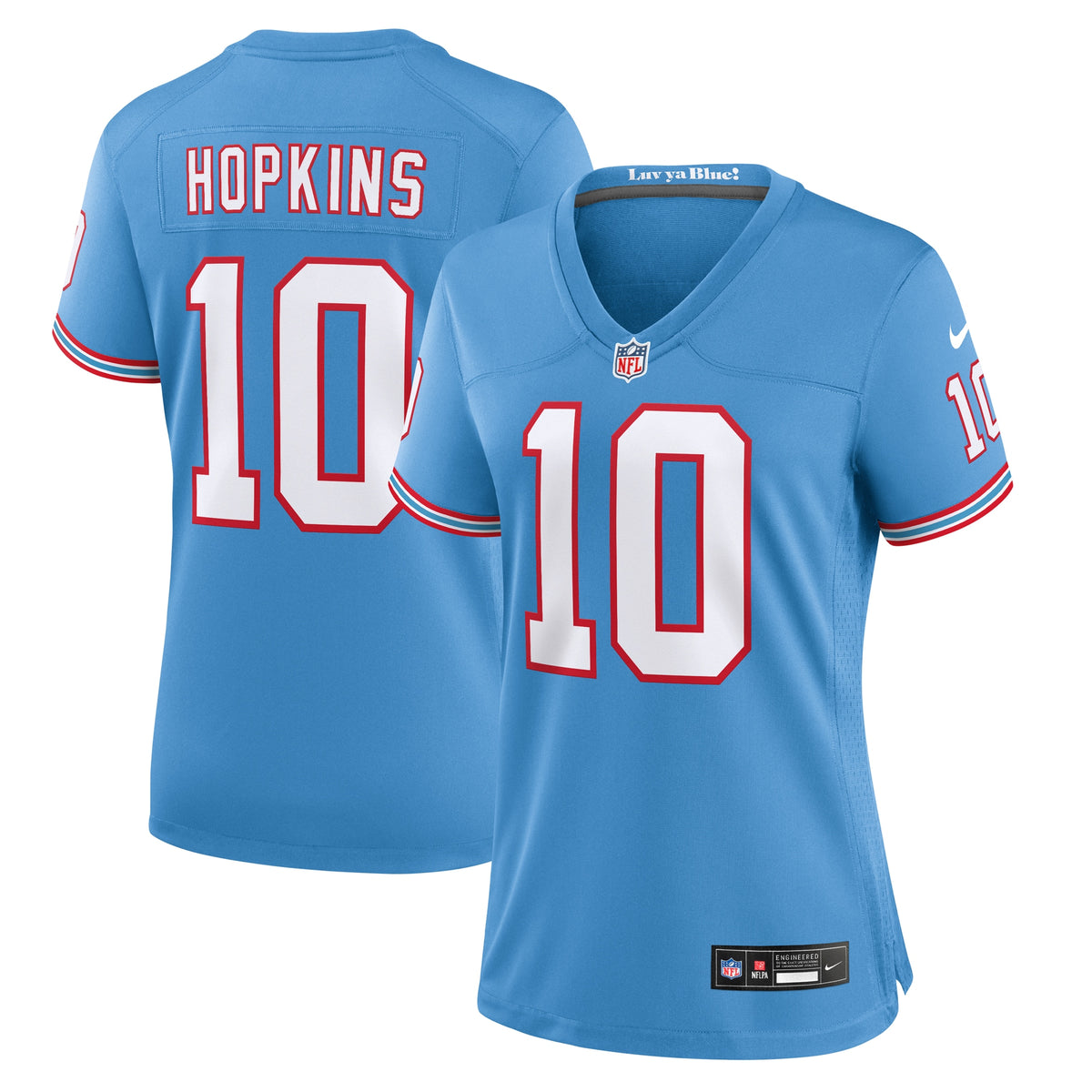DeAndre Hopkins Tennessee Titans Nike Women s Oilers Throwback Player Game Jersey   Light Blue