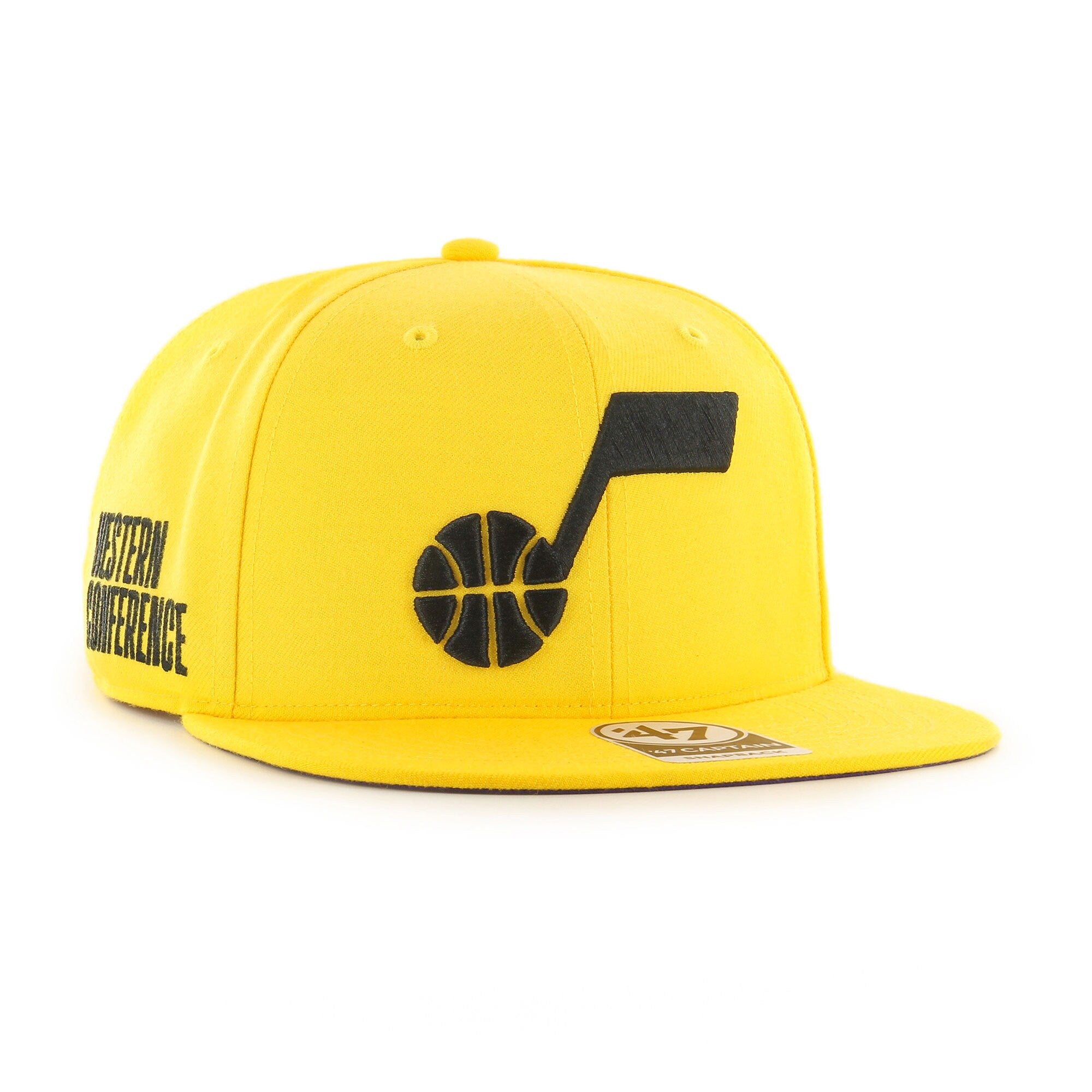Utah Jazz '47 Sure Shot Captain Snapback Hat - Gold