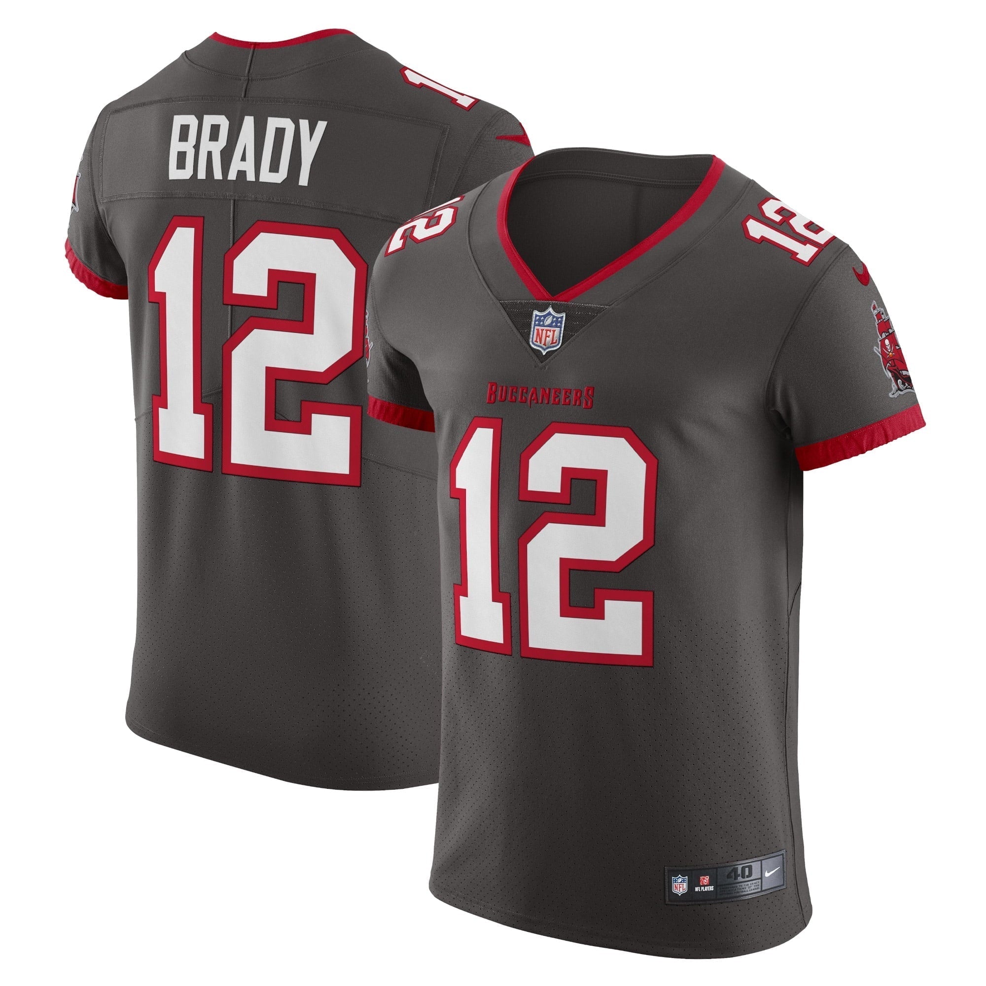 Men s Nike Tom Brady Pewter Tampa Bay Buccaneers Alternate Vapor Elite Jersey