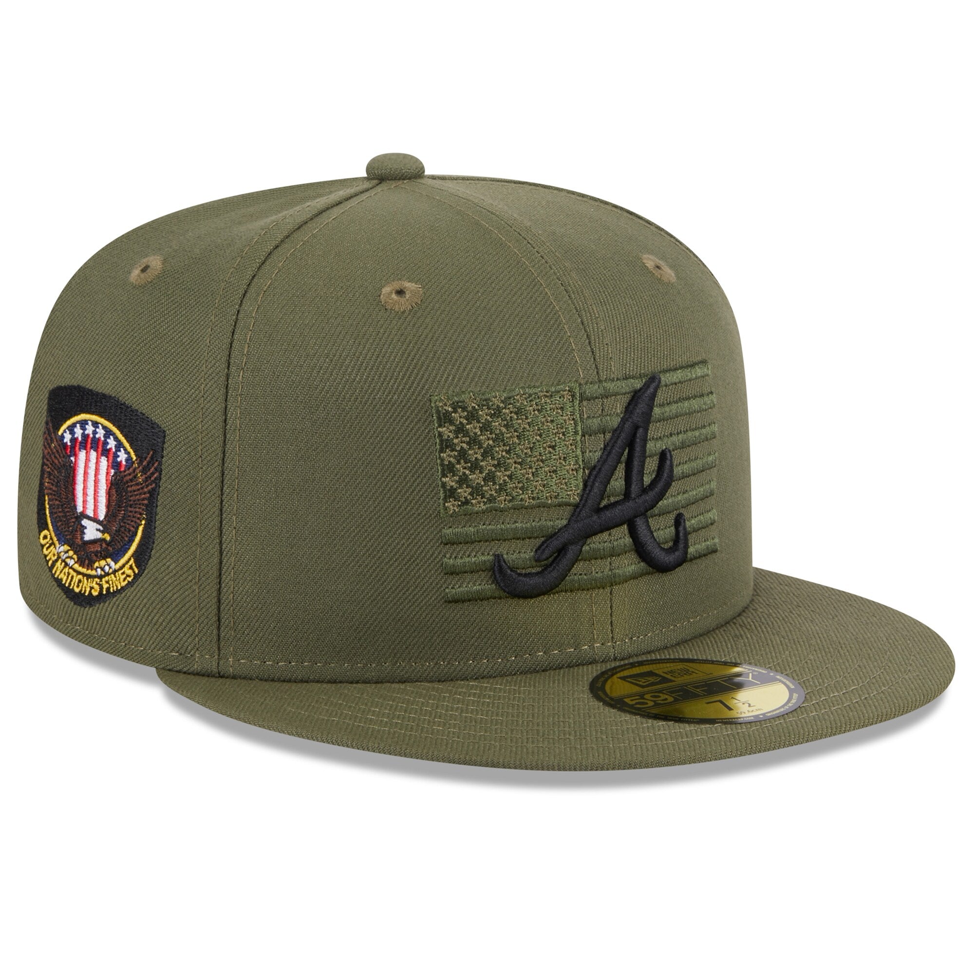 Atlanta Braves New Era 2023 Armed Forces Day On-Field 59FIFTY Fitted Hat - Green