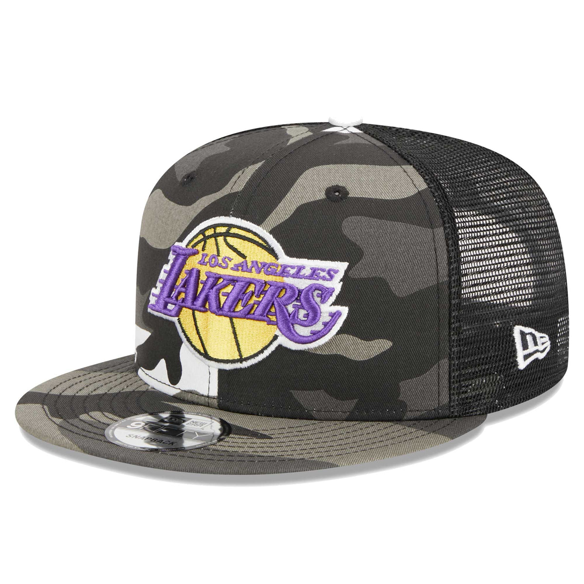 Los Angeles Lakers New Era Snow Camo Meshback 9FIFTY Snapback Hat - Camo