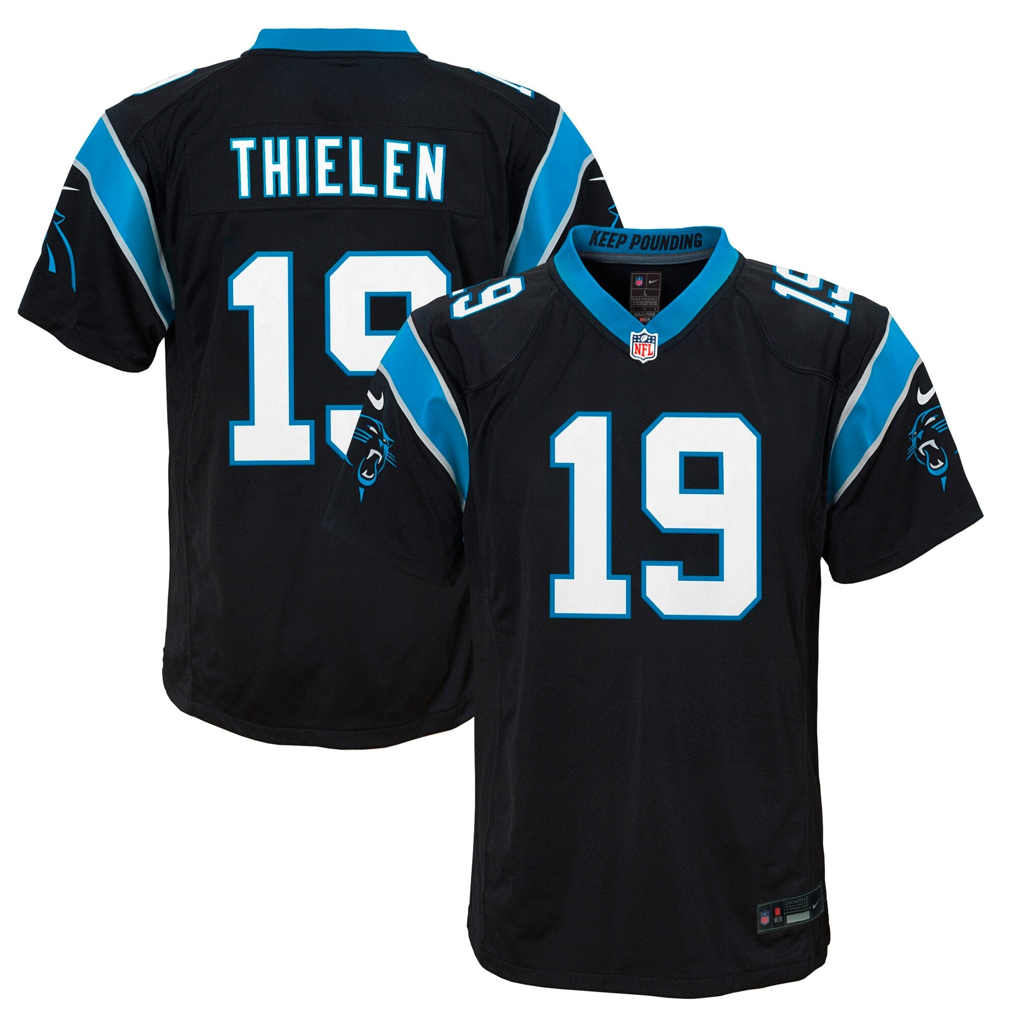Adam Thielen Carolina Panthers Nike Youth Game Jersey   Black
