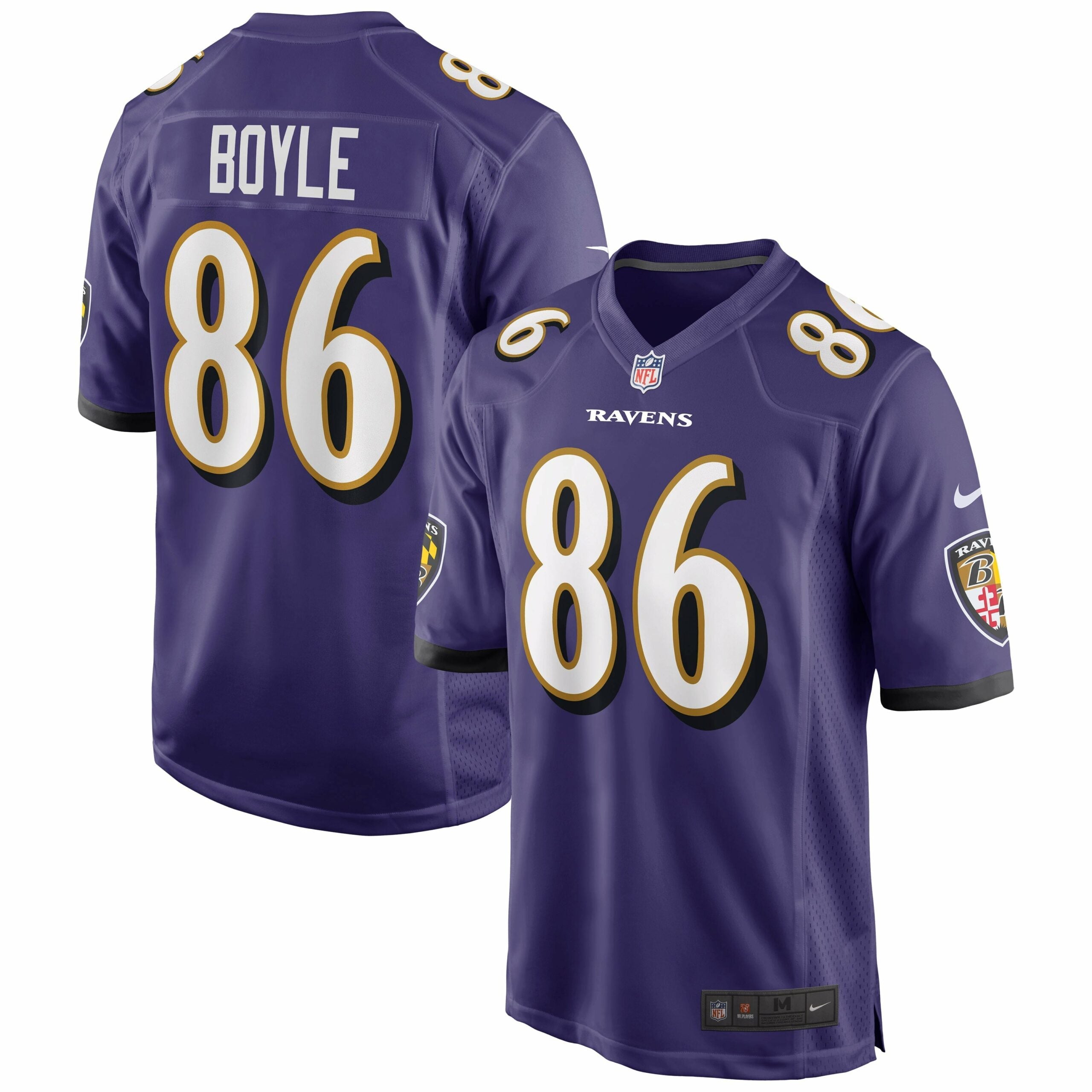 Men s Nike Nick Boyle Purple Baltimore Ravens Game Player Jersey