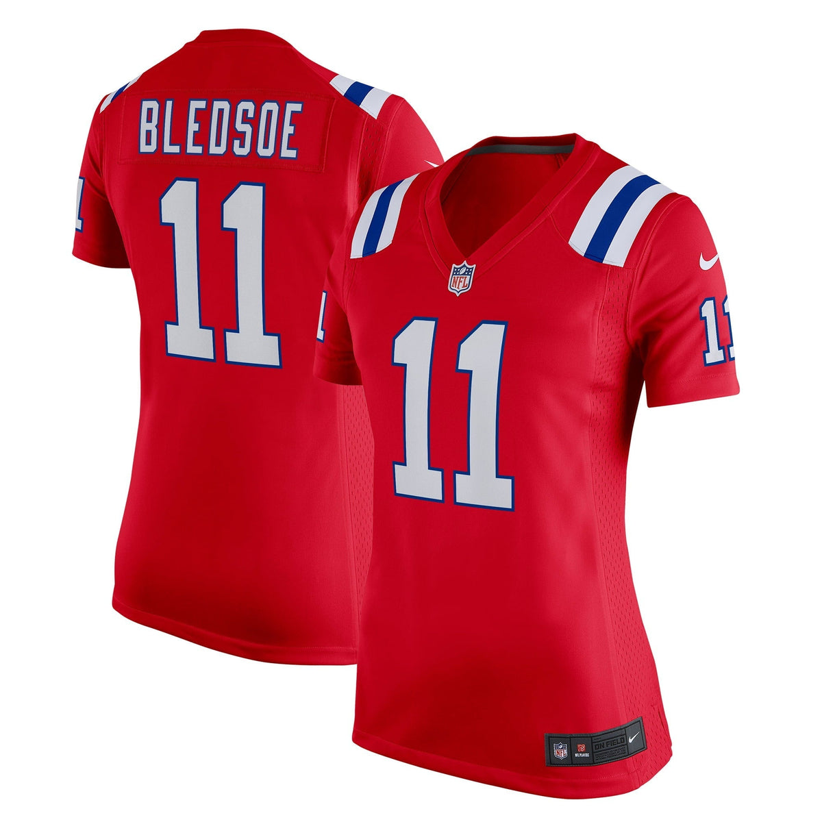 Women s Nike Drew Bledsoe Red New England Patriots Retired Game Jersey